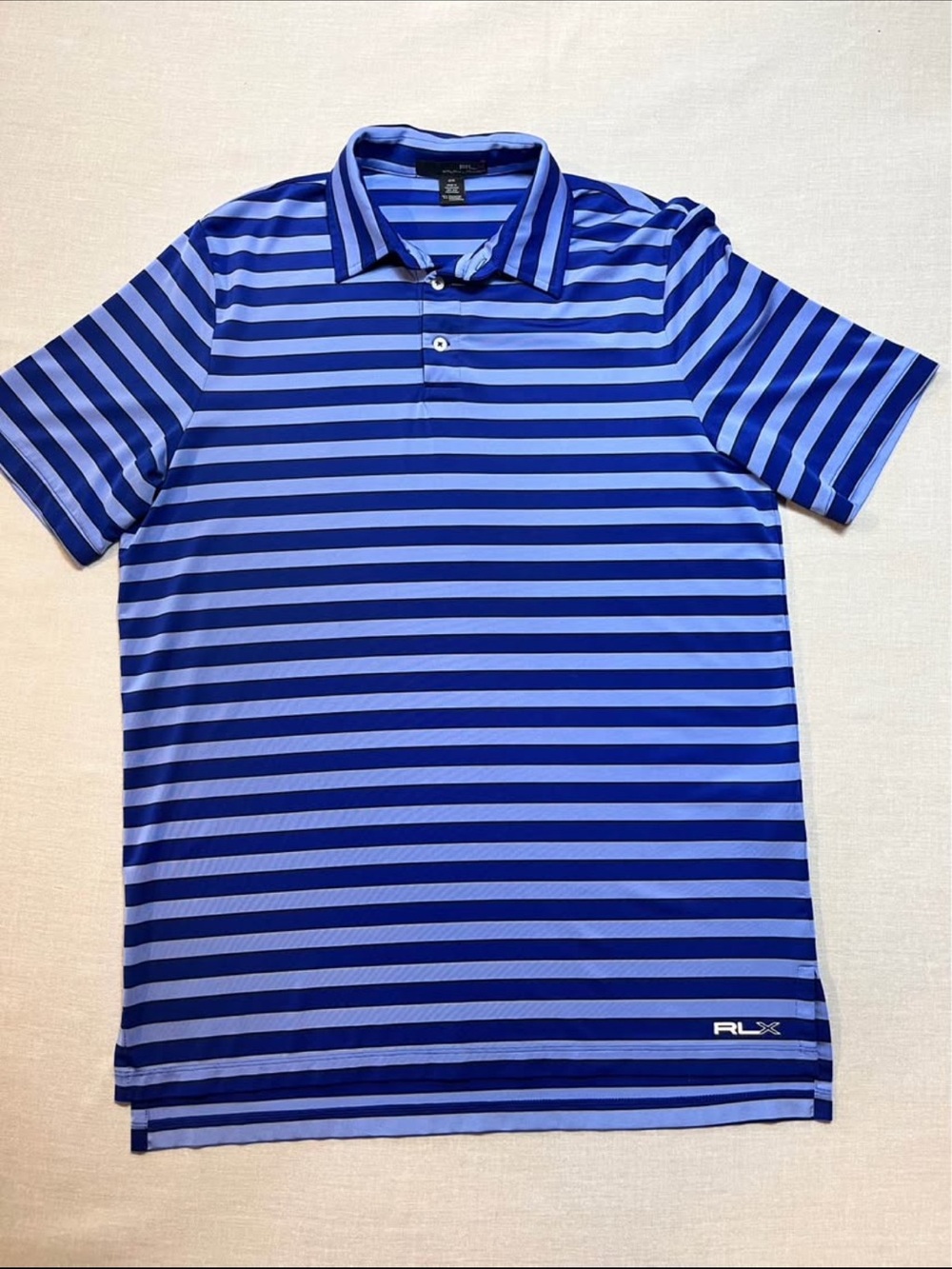 Men’s Blue Striped Polo Shirt